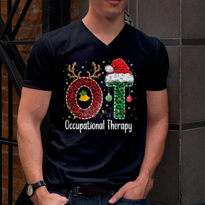 Occupational Therapy Christmas santa hat OT Therapist T-Shirt - Christmas Unisex T-Shirt/Hoodie/Sweatshirt - SNOW00