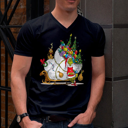 Dr. Seuss Grinch Sleigh T-Shirt - Christmas Unisex T-Shirt/Hoodie/Sweatshirt - SNOW00