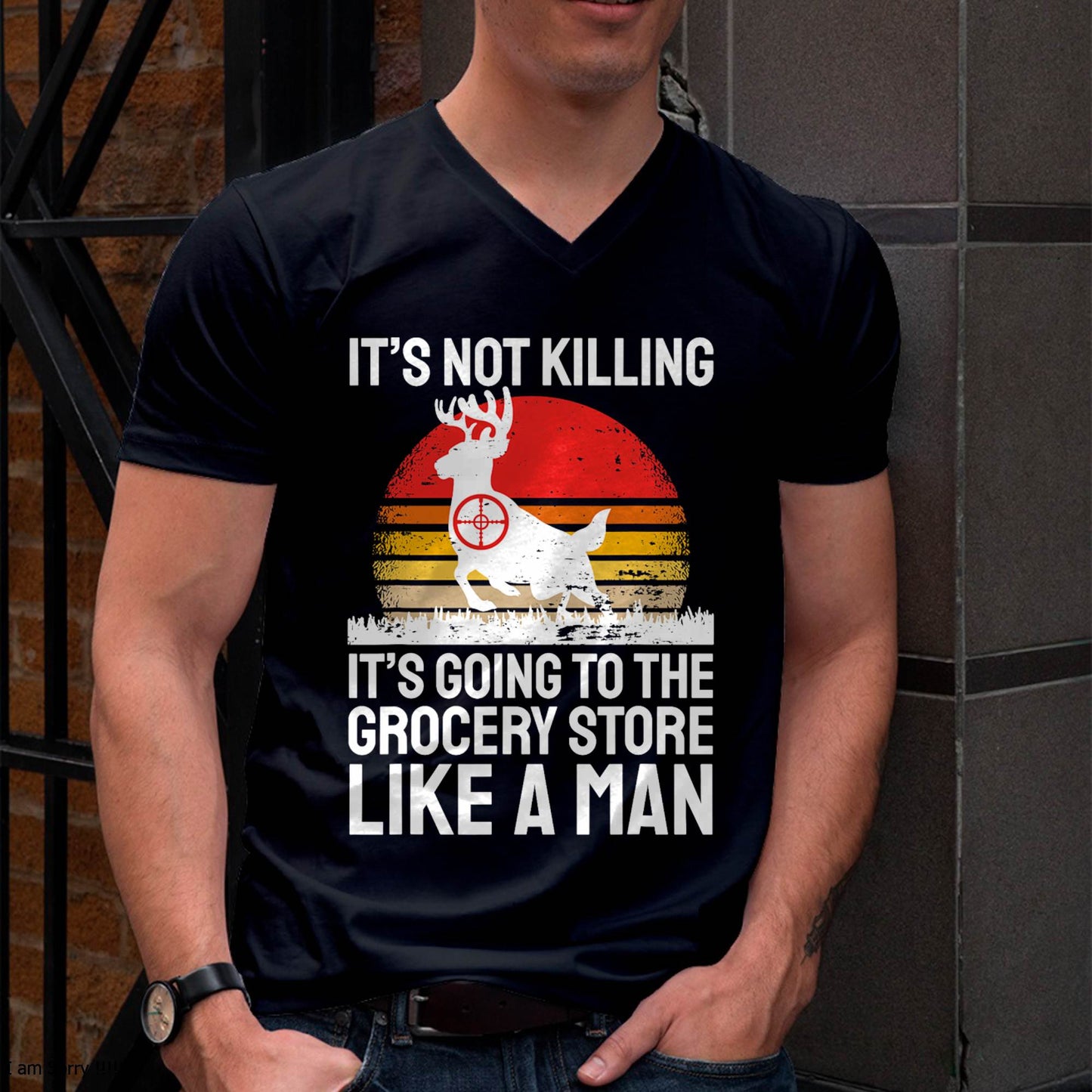 Funny Hunting Saying Deer Hunter I Grocery Store T-Shirt