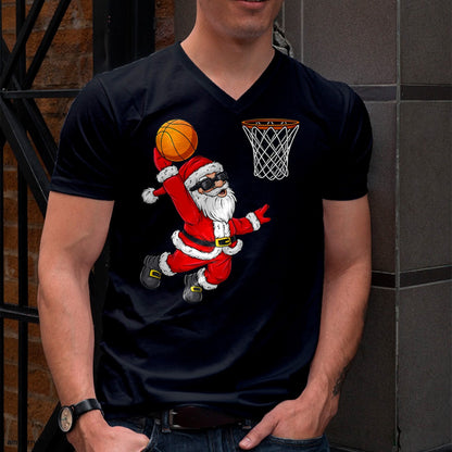 Christmas Santa Claus Dunking A Basketball Boys Kids Xmas T-Shirt - Christmas Unisex T-Shirt/Hoodie/Sweatshirt - SNOW00