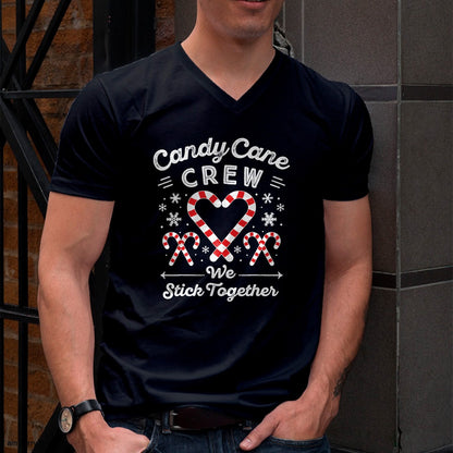 Christmas Candy Cane Heart Holiday Family Matching Pajama PJ T-Shirt - Christmas Unisex T-Shirt/Hoodie/Sweatshirt - SNOW00