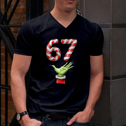 Santa Six Seven 67 Meme Christmas 67 Candy Cane Kids Boys T-Shirt - Christmas Unisex T-Shirt/Hoodie/Sweatshirt - SNOW00