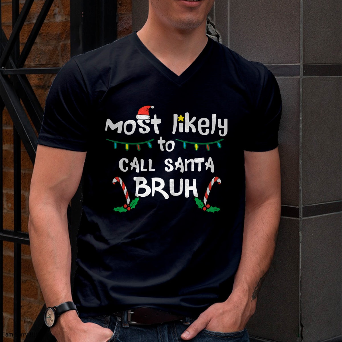 Christmas Likely Call Santa Bruh Xmas Family Men Women Kids T-Shirt - Christmas Unisex T-Shirt/Hoodie/Sweatshirt - SNOW00
