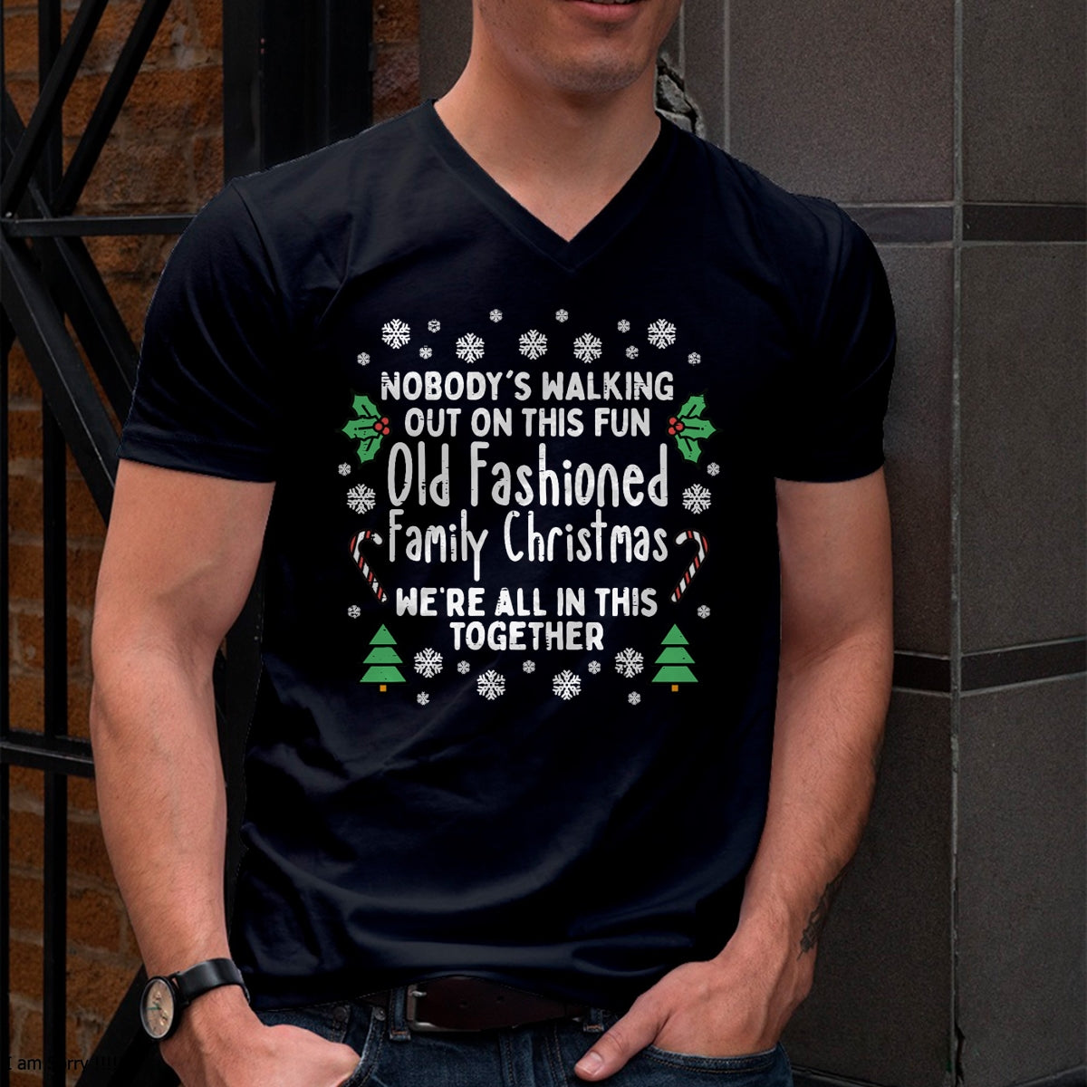 Old Fashioned Family Christmas Ugly Xmas Men Women Kids T-Shirt - Christmas Unisex T-Shirt/Hoodie/Sweatshirt - SNOW00