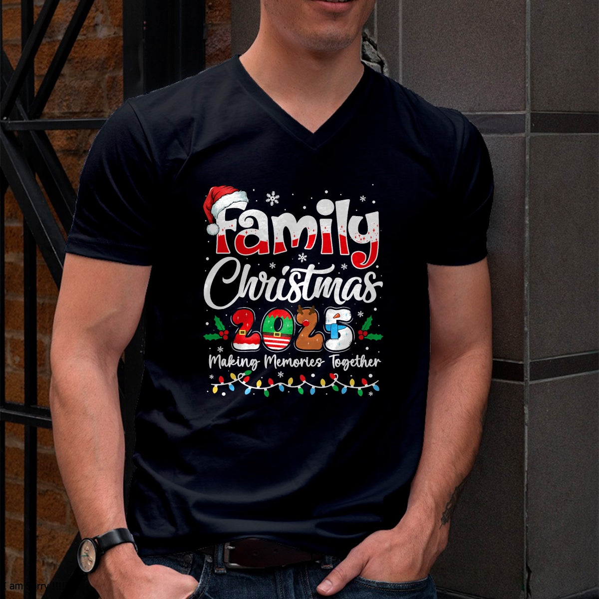 Family Christmas 2025 Matching Outfit Xmas Squad Santa T-Shirt - Christmas Unisex T-Shirt/Hoodie/Sweatshirt - SNOW00