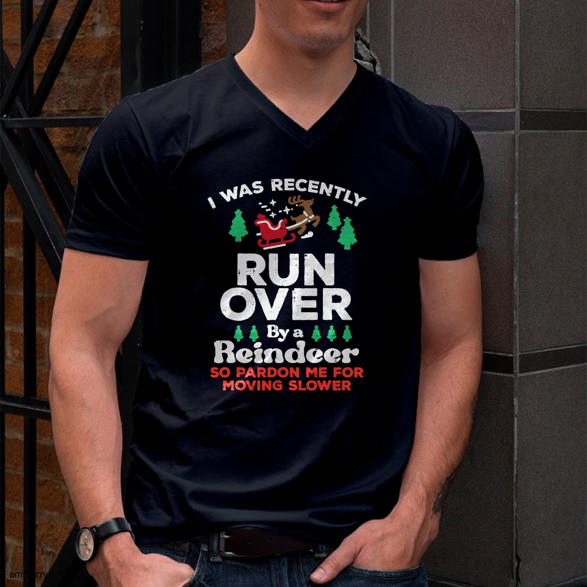 Christmas Runover By Reindeer Funny Xmas Women Men Kids T-Shirt - Christmas Unisex T-Shirt/Hoodie/Sweatshirt - SNOW00