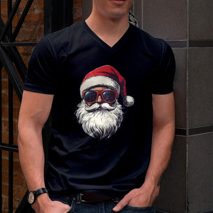 Cool Santa Claus Face Retro Sunglasses Christmas Men Boys T-Shirt - Christmas Unisex T-Shirt/Hoodie/Sweatshirt - SNOW00