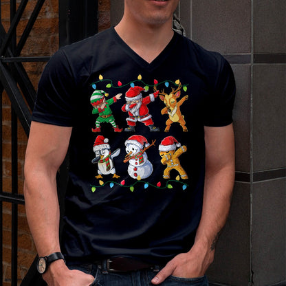 Dabbing Santa Elf Friends Christmas Boys Girls Men Xmas Dab T-Shirt - Christmas Unisex T-Shirt/Hoodie/Sweatshirt - SNOW00