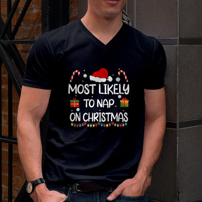 Most Likely To Nap On Christmas family funny matching T-Shirt - Christmas Unisex T-Shirt/Hoodie/Sweatshirt - SNOW00