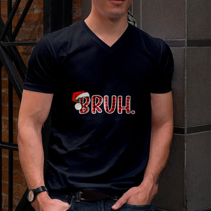 Bruh Funny Christmas Plaid Teens Boys Kids Xmas Pajamas T-Shirt - Christmas Unisex T-Shirt/Hoodie/Sweatshirt - SNOW00