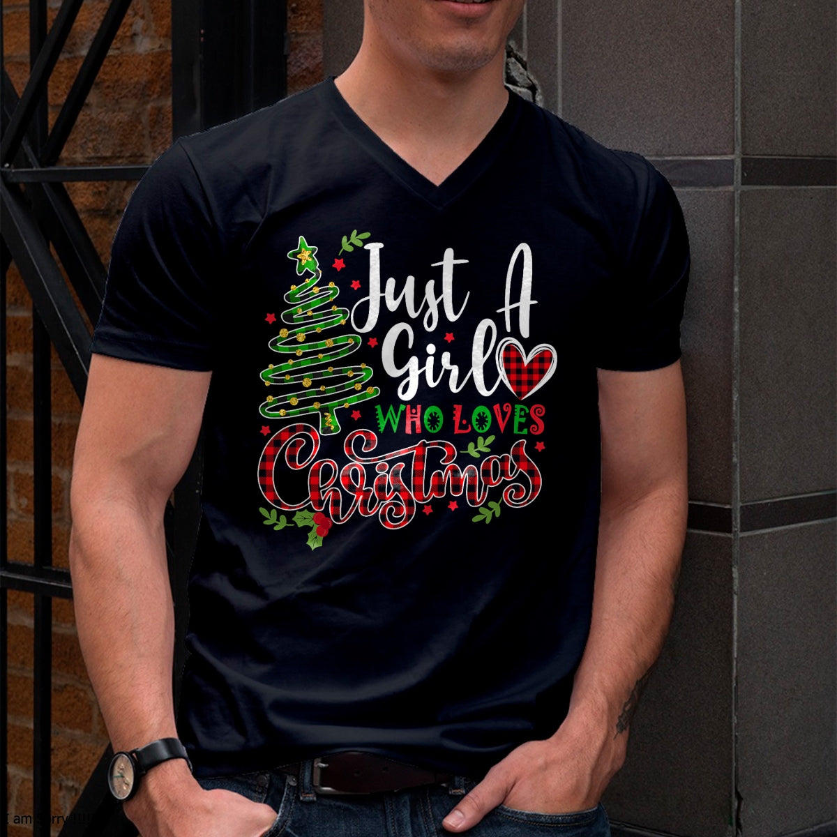 Just a Girl who Loves Christmas a Gift for XMAS Women Girls T-Shirt - Christmas Unisex T-Shirt/Hoodie/Sweatshirt - SNOW00
