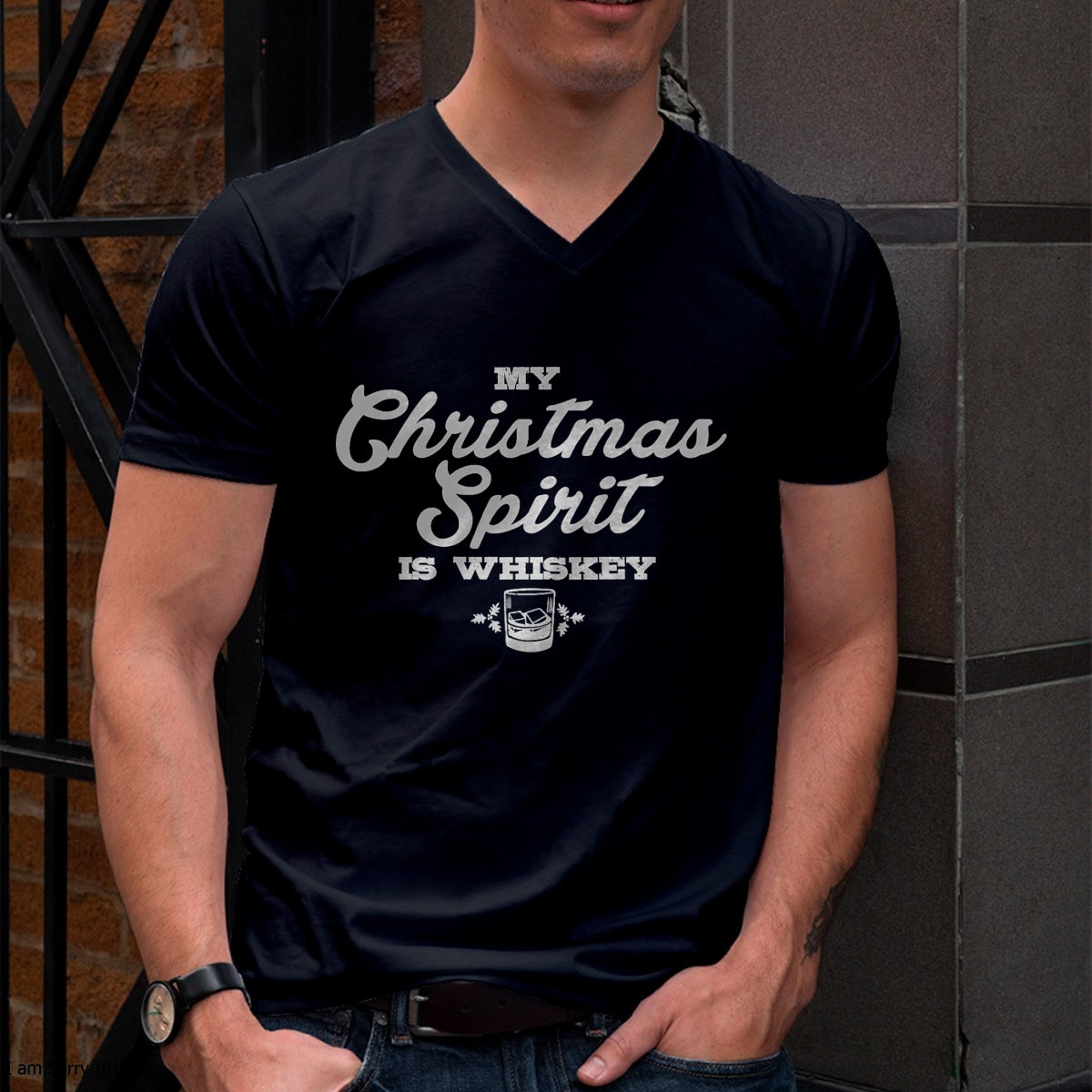 Funny Christmas Drinking Shirt Whiskey Liquor Drinker Saying T-Shirt - Christmas Unisex T-Shirt/Hoodie/Sweatshirt - SNOW00