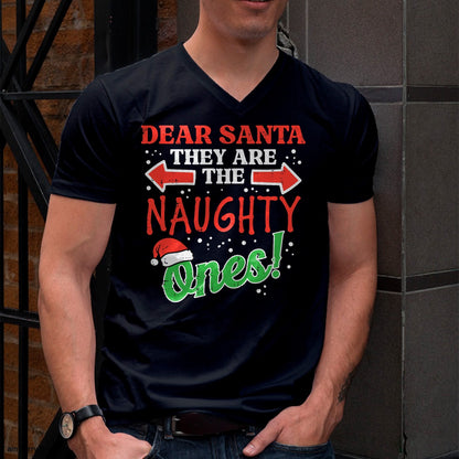 Dear Santa They Naughty Ones Christmas Xmas Men Women Kids T-Shirt - Christmas Unisex T-Shirt/Hoodie/Sweatshirt - SNOW00