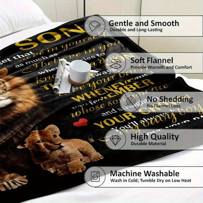 BLANKET FOR SON FROM DAD – COMFORT & WARMTH GIFT Sherpa Fleece Blanket - FULL