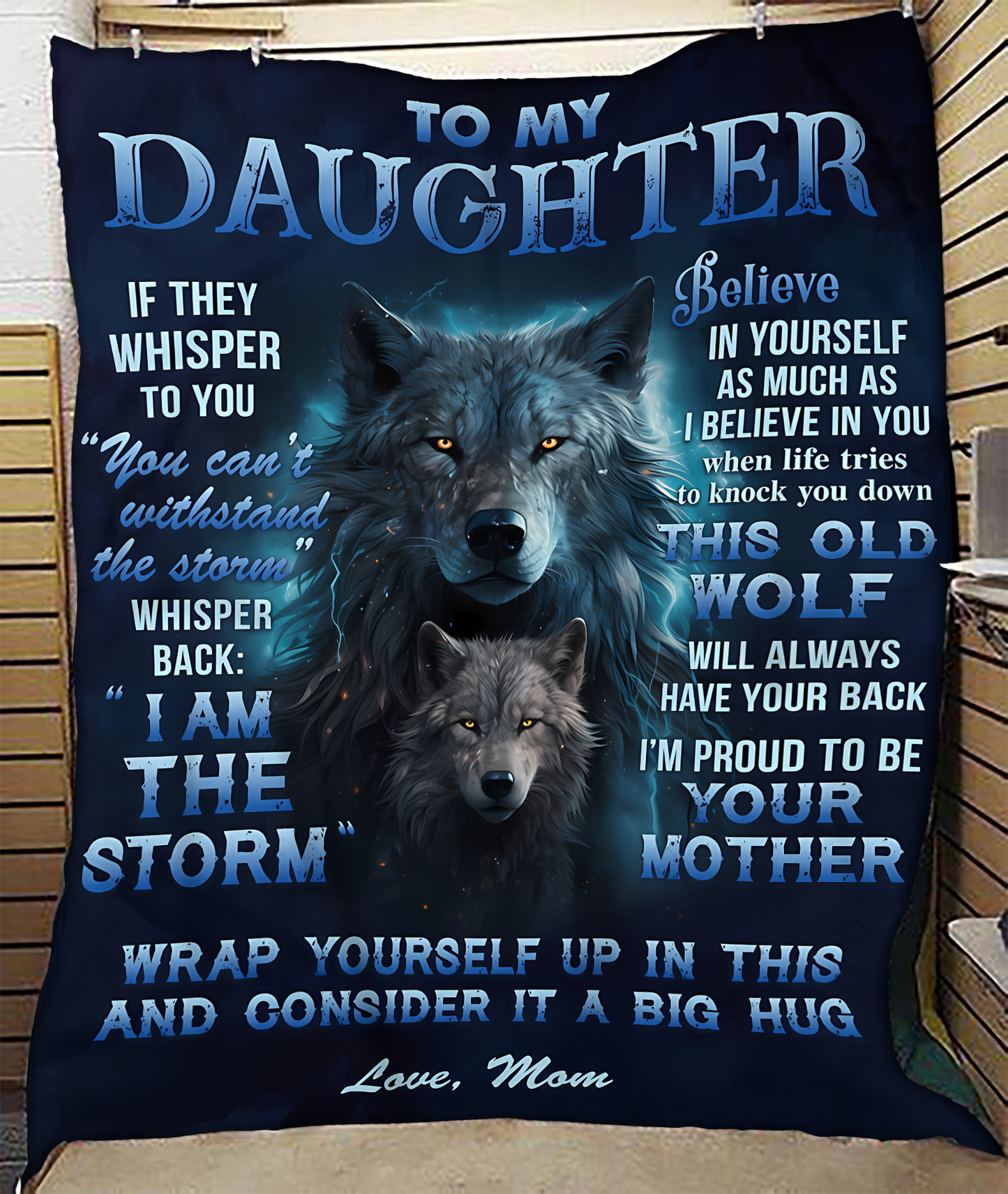 BLANKET FOR DAUGHTER – COMFORT & WARMTH GIFT FROM MOM Sherpa Fleece Quilt Blanket SNOW00 (SKUB12-97)