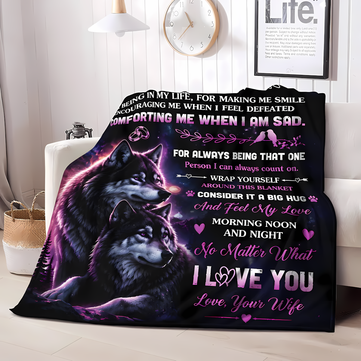 Special Gift For Your Husband Blanket - From Wife (SKU2608-550)
