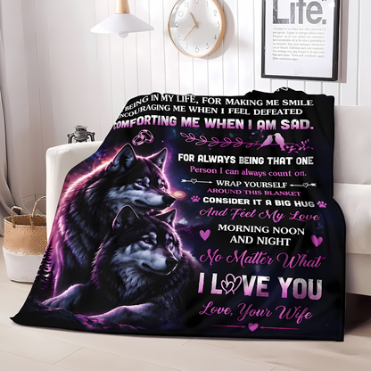 Special Gift For Your Husband Blanket - From Wife (SKU2608-550)