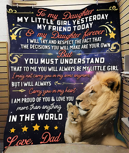 Special Gift For Your Daughter Blanket - From Dad05