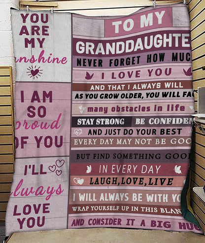 BLANKET FOR GRANDDAUGHTER – COMFORT & WARMTH GIFT NTTD00