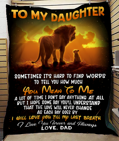 BLANKET FOR DAUGHTER – COMFORT & WARMTH GIFT FROM DAD Sherpa Fleece Quilt Blanket SNOW00