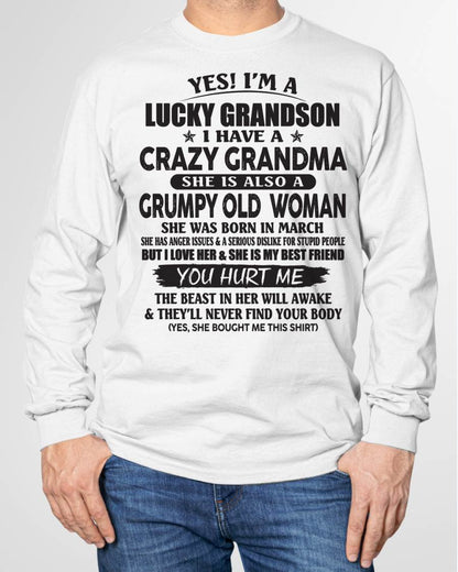 MARCH - LUCKY GRANDSON OF CRAZY GRANDMA -  FROM GRANDMA - snow03 (SKU10-173-03)
