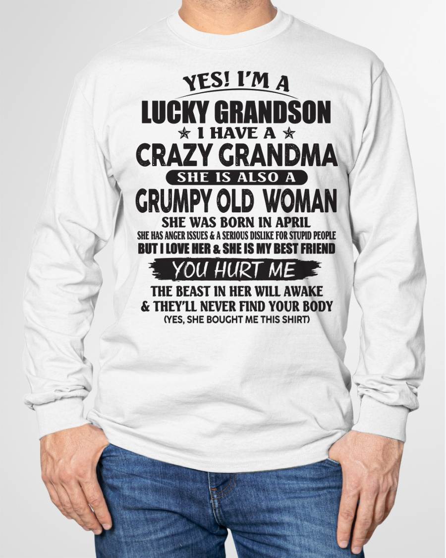 APRIL - LUCKY GRANDSON OF CRAZY GRANDMA -  FROM GRANDMA - snow04 (SKU10-173-04)