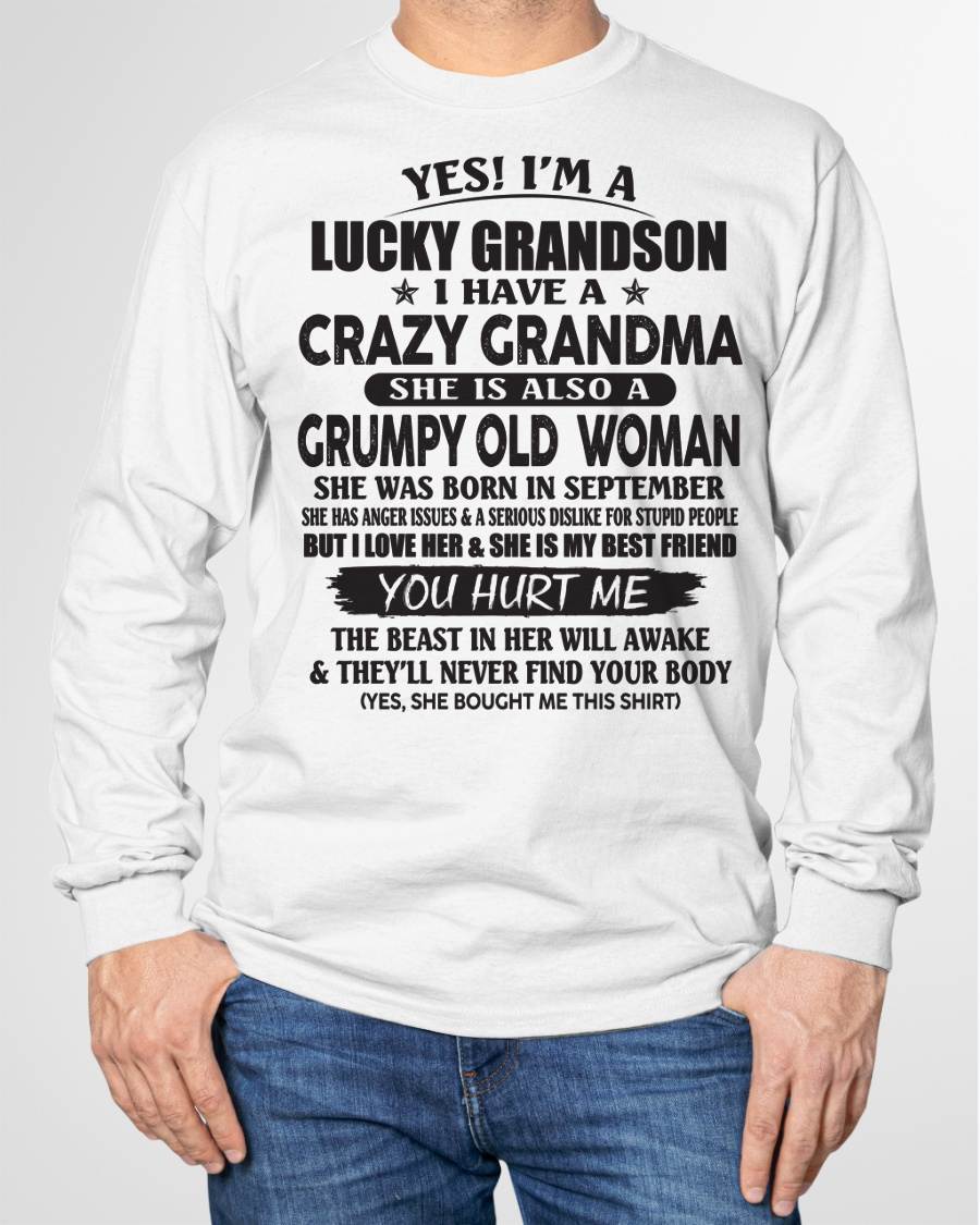 SEPTEMBER - LUCKY GRANDSON OF CRAZY GRANDMA -  FROM GRANDMA - snow09 (SKU10-173-09)