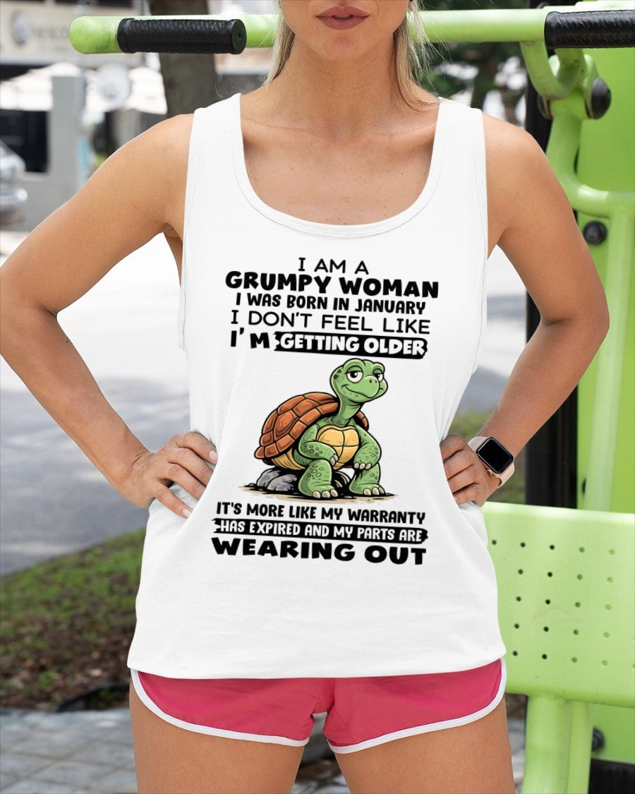 SNOW01 - Funny Grumpy Woman Shirt Born in January – Birthday Gift Idea - FMA (SKU2602-178-01)