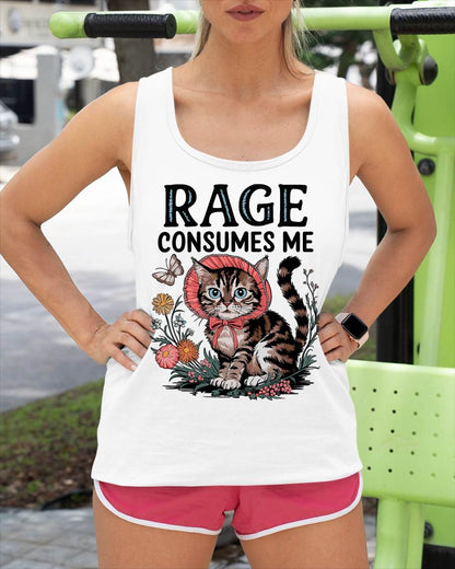 Rage Consumes Me Funny Cat Meme T-Shirt