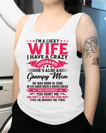 JUNE - TO MY WIFE - I'M A LUCKY WIFE - GIFT FROM HUSBAND - SNOW06 (SKU10-136-06)