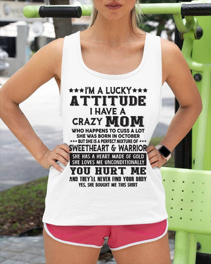 OCTOBER, SHE HAS A HEART MADE OF GOLD - GIFT T SHIRT FROM MOM FOR DAUGHTER - SNOW10 (SKU2603-168-10)