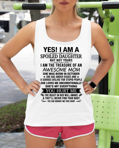 OCTOBER, I AM THE TREASURE OF AN AWESOME MOM - GIFT T SHIRT FROM MOM FOR DAUGHTER - SNOW10 (SKU2604-18-10)