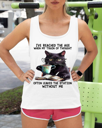 Cat I've Reached The Age When My Train of Thought T-Shirt (SKU-SNOW-07)