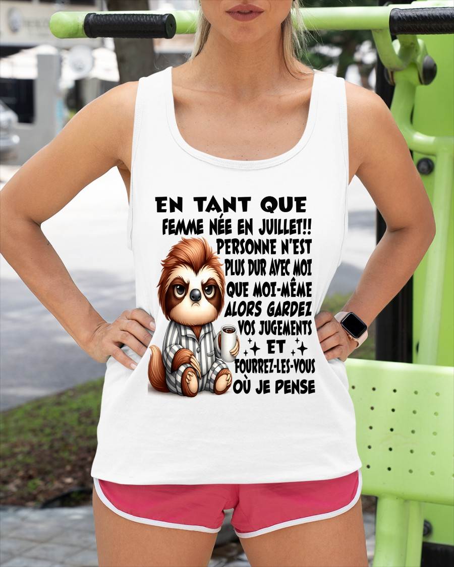 JUILLET SHIRT EN TANT QUE FEMME NÉE EN JUILLET - SNOW07 (SKU2605-205-07)