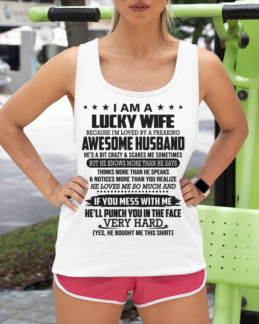 I’M LOVED BY A FREAKING AWESOME HUSBAND- GIFT T SHIRT FROM HUSBAND TO WIFE - SNOW MALE00 (SKU26T-01142-00)