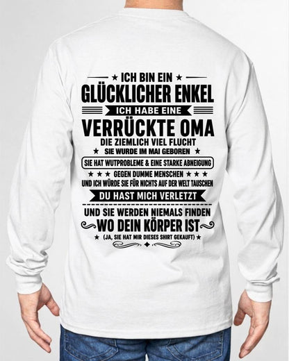 MAI SHIRT, ICH BIN EIN GLÜCKLICHER ENKEL - VON DER OMA FÜR DEN ENKEL - SNOW05 (SKU2608-516-05)