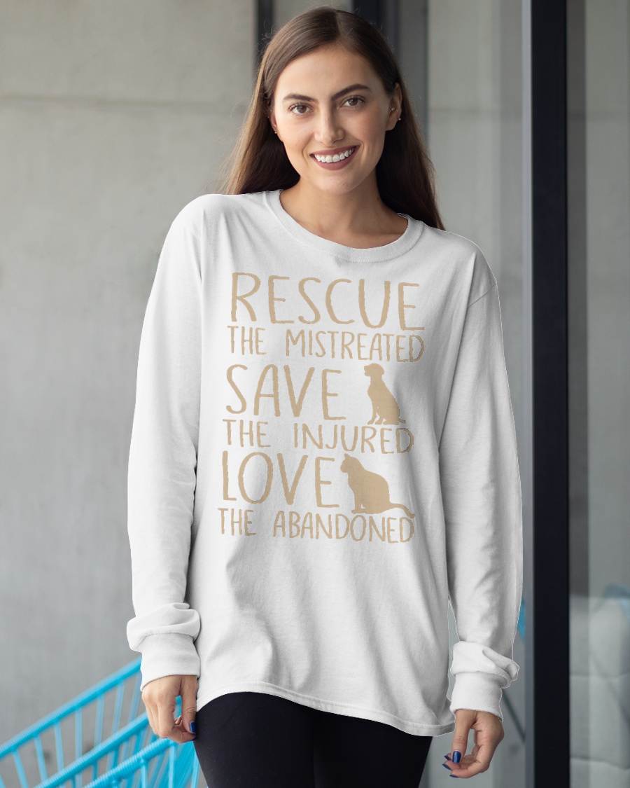 Rescue Save Love - Cute Animal Rescue Dog Cat Lovers T-Shirt