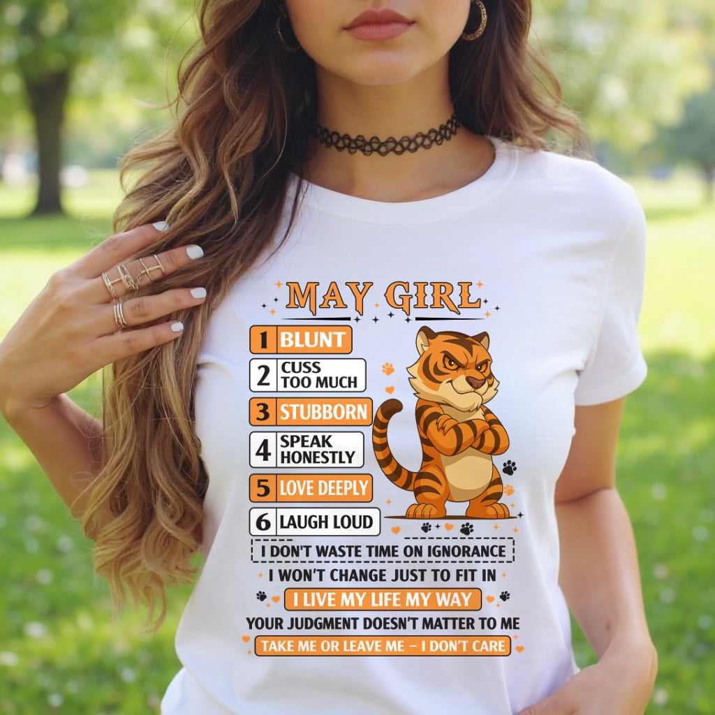 "I AM A MAY GIRL" - Birthday Gift For May Girls - FMA SNOW05 (SKU2602-219-05)