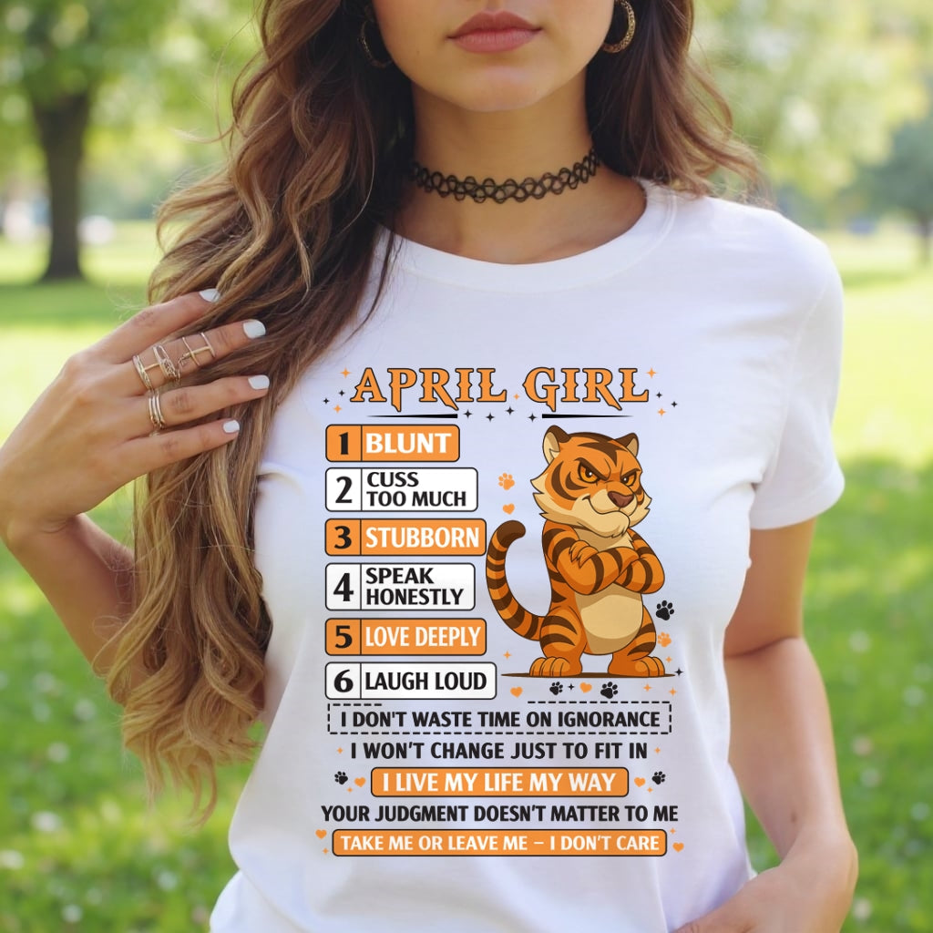 "I AM A APRIL GIRL" - Birthday Gift For April Girls - FMA SNOW04 (SKU2602-219-04)