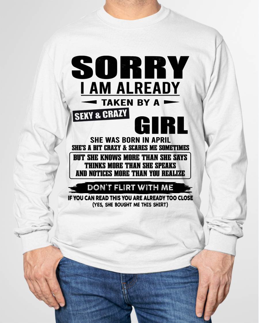 APRIL, SORRY I AM ALREADY TAKEN BY A SEXY & CRAZY GIRL – SNOW MALE04 (SKU26T-01163-04)