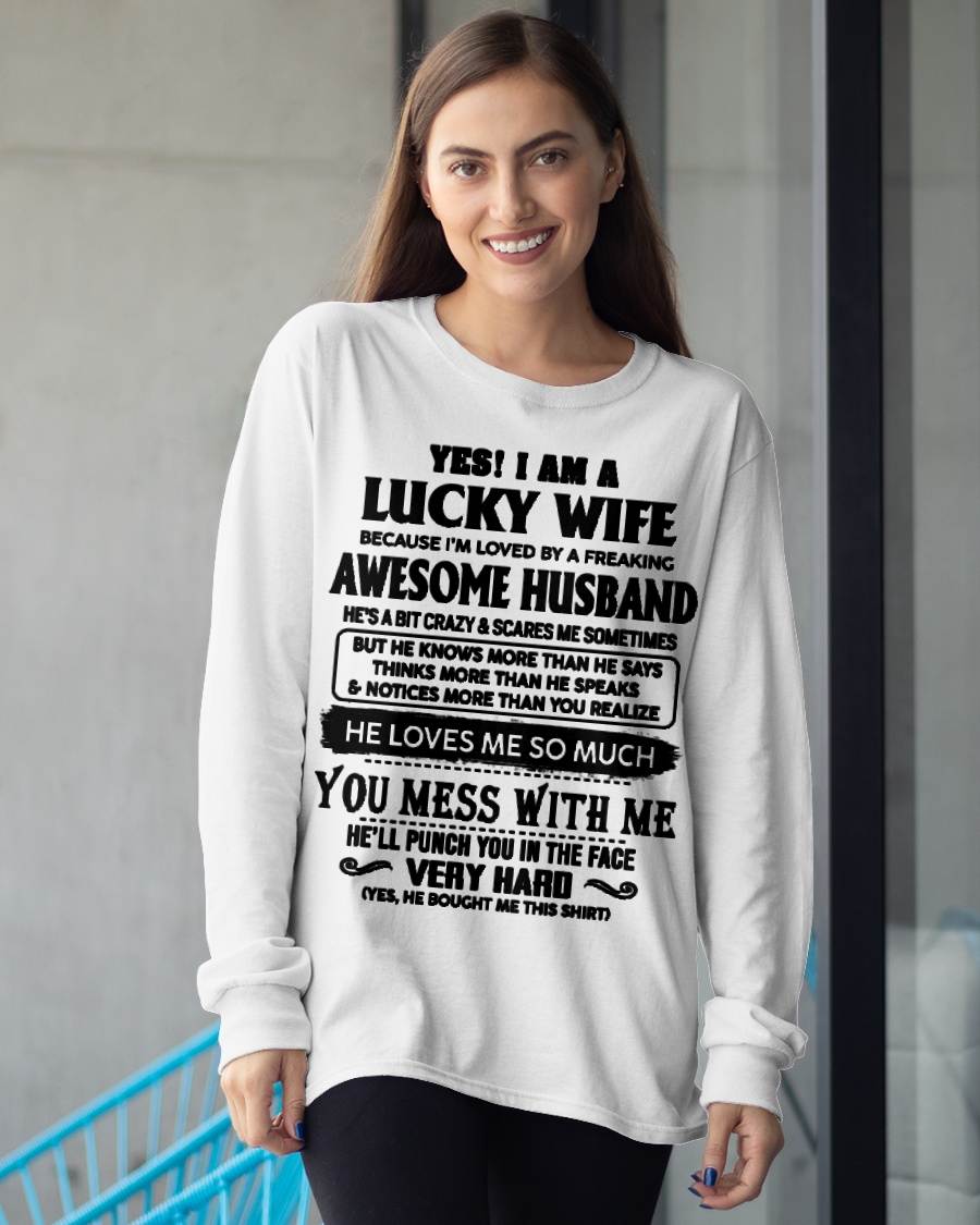 I’M LOVED BY A FREAKING AWESOME HUSBAND GIFT T SHIRT FROM HUSBAND FOR WIFE – SNOW MALE00 (SKU26T-01196-00)