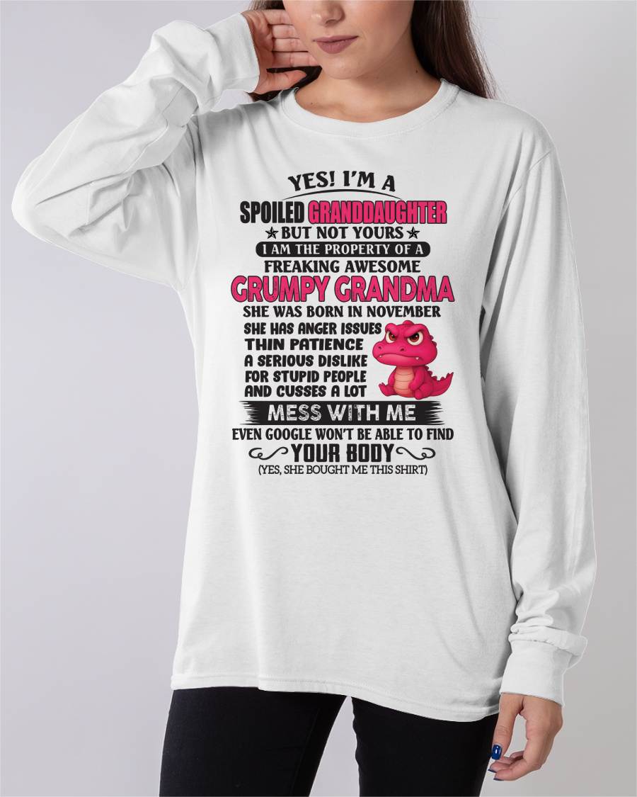 NOVEMBER - YES, I'M A SPOILED GRANDDAUGHTER - GIFT FROM GRANDMA - DTSM11 (SKU09-96-11)