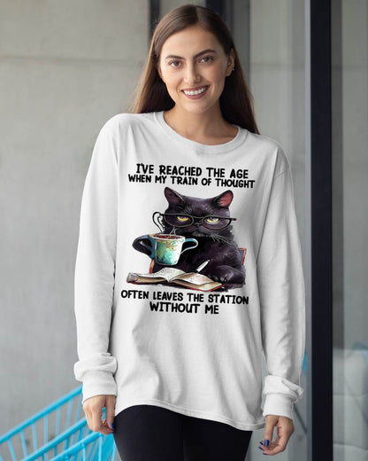 Cat I've Reached The Age When My Train of Thought T-Shirt (SKU-SNOW-07)