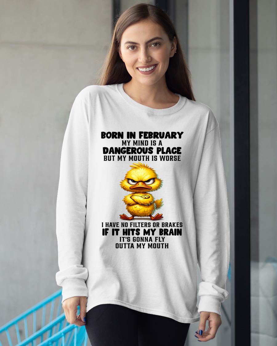 FEBRUARY SHIRT MY MOUTH IS A DANGEROUS PLACE - SNOW02 (SKU2605-61-02)