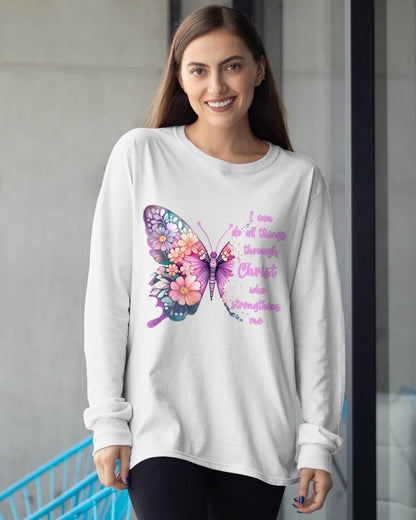 Jesus Shirts Apparel And Accessories I Can Do All Things Through Christ Pretty Butterfly Unisex-Adul