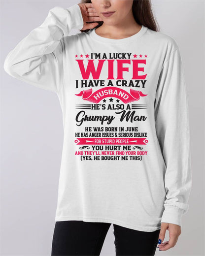 JUNE - TO MY WIFE - I'M A LUCKY WIFE - GIFT FROM HUSBAND - SNOW06 (SKU10-136-06)