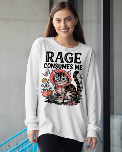 Rage Consumes Me Funny Cat Meme T-Shirt