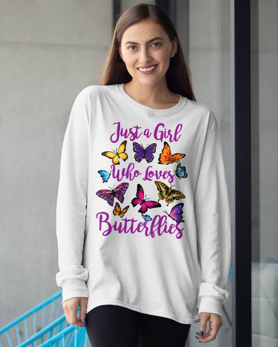 Butterfly Collection Just A Girl Who Loves Butterflies Gift T-Shirt