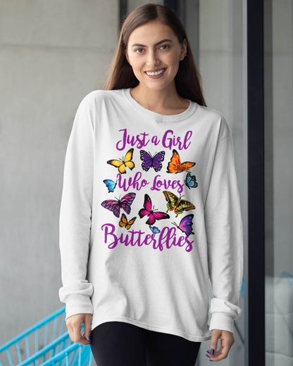Butterfly Collection Just A Girl Who Loves Butterflies Gift T-Shirt