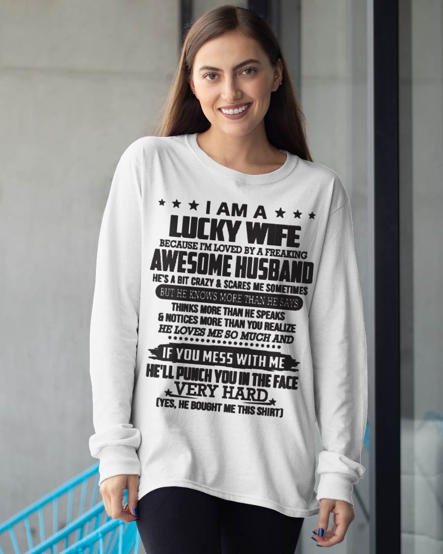 I’M LOVED BY A FREAKING AWESOME HUSBAND- GIFT T SHIRT FROM HUSBAND TO WIFE - SNOW MALE00 (SKU26T-01142-00)